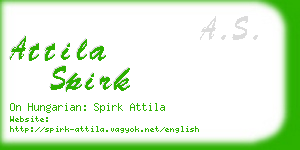 attila spirk business card